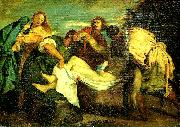 Eugene Delacroix la mise au tombeau oil on canvas